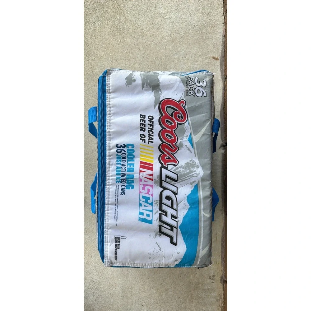 Lot of 3 Coors Light 36 Can Insulated Cooler Bags NASCAR & Silver Bullet Promo